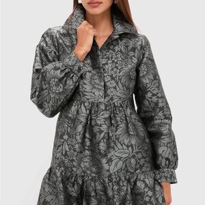 Emerald Mirasol Jacquard Alette Dress - Emerald Botanical M purchased for $225